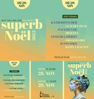 Werbeplakate Erfurter Kunstmarkt mit Benennung Künstler und Terminslots